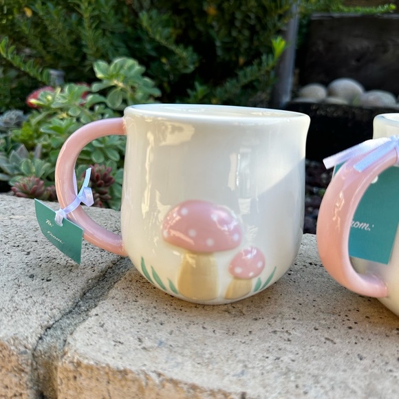 Lang pastel mushroom mugs set of 2 retro vintage new HTF viral tik tok - Picture 12 of 14